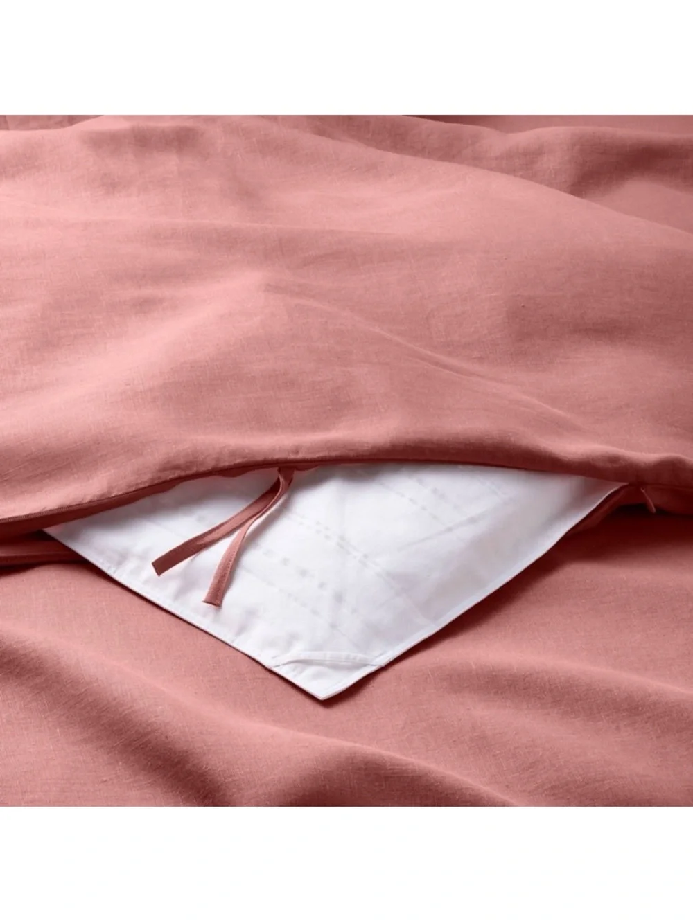 Casaluna King 100% Hemp Duvet Cover Set, Rose